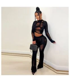 Sexy Cutout Ripped Long Sleeve Tops & Slim Fit Trousers Knit Suits Wholesale Women'S 2 Piece Sets SON537878 -NIKA Clothing Shop d478f251 7c92 4659 a2a7 c5c7dc79178a 4c808fa232951fd40a8fb6a5c22008be