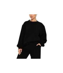Solid Color Velvet Round Neck Pullover Long Sleeve Sweatshirt Pants Wholesale Two Piece Sets N3823103000052 -NIKA Clothing Shop d86255fc4a8e432d9e28b0ad011a99be 5
