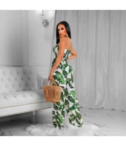 Printed Lace Up Strapless Loose Wide Leg Wholesale Jumpsuits With Pocket Vacation Clothes SJ168727 -NIKA Clothing Shop da1525bc 8d70 4125 9a8c 8478ee67d8f5 F64ACFB9D859608C2ED9CA03BCBE5316