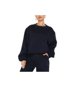 Solid Color Velvet Round Neck Pullover Long Sleeve Sweatshirt Pants Wholesale Two Piece Sets N3823103000052 -NIKA Clothing Shop df5f87e54a034b558811b0ad011a34ac 5