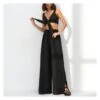Low Cut Crop Tops High Waist Slit Trousers Solid Color Suit Wholesale Womens Clothing N4623070600049 -NIKA Clothing Shop e221d7853eb747ec997eb04200f075c7 3