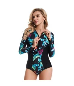 Leaf Print Long Sleeve Womens One Piece Swimsuit Athletic Sunscreen Zipper Surfing Wholesale Swimwear SSN533333 -NIKA Clothing Shop e6c4c63d de17 48e7 89c1 772b607f7dc1 0983e717068bae7ef8aeb28f3dc52e02