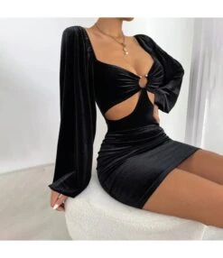 Women Bell Sleeve Deep V Neck Hollow Out Wholesale Bodycon Dresses SDN580816 -NIKA Clothing Shop eeca7c2d 5158 4321 a3e8 9176d1cba541 c8d441d47bf9d061ca372eea810bbc68