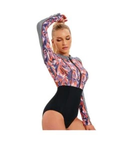 Printed Womens Long Sleeve One Piece Swimsuit Athletic Sunscreen Guard Zipper Surf Clothes Wholesale Swimwear SSN533344 -NIKA Clothing Shop ef726455 5421 4799 8b17 c0e08660f64b 49d08f3bd2f72887b30d63f40bf6b291