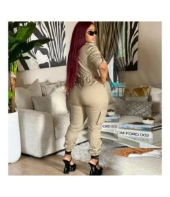 Fashion Casual Long Sleeve Zipper Multi-Pocket Overalls Wholesale Jumpsuit Pants SJ59585 -NIKA Clothing Shop f5545175 f662 4efb bb81 ba8923839dfb 1302ec747ff94edb77c2ece22248c188