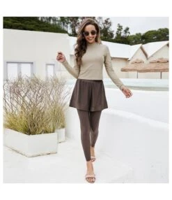 Wholesale Swimsuits Casual Long-Sleeved Top & Trousers Wholesale Two Piece Outfits Swimsuits SS190608